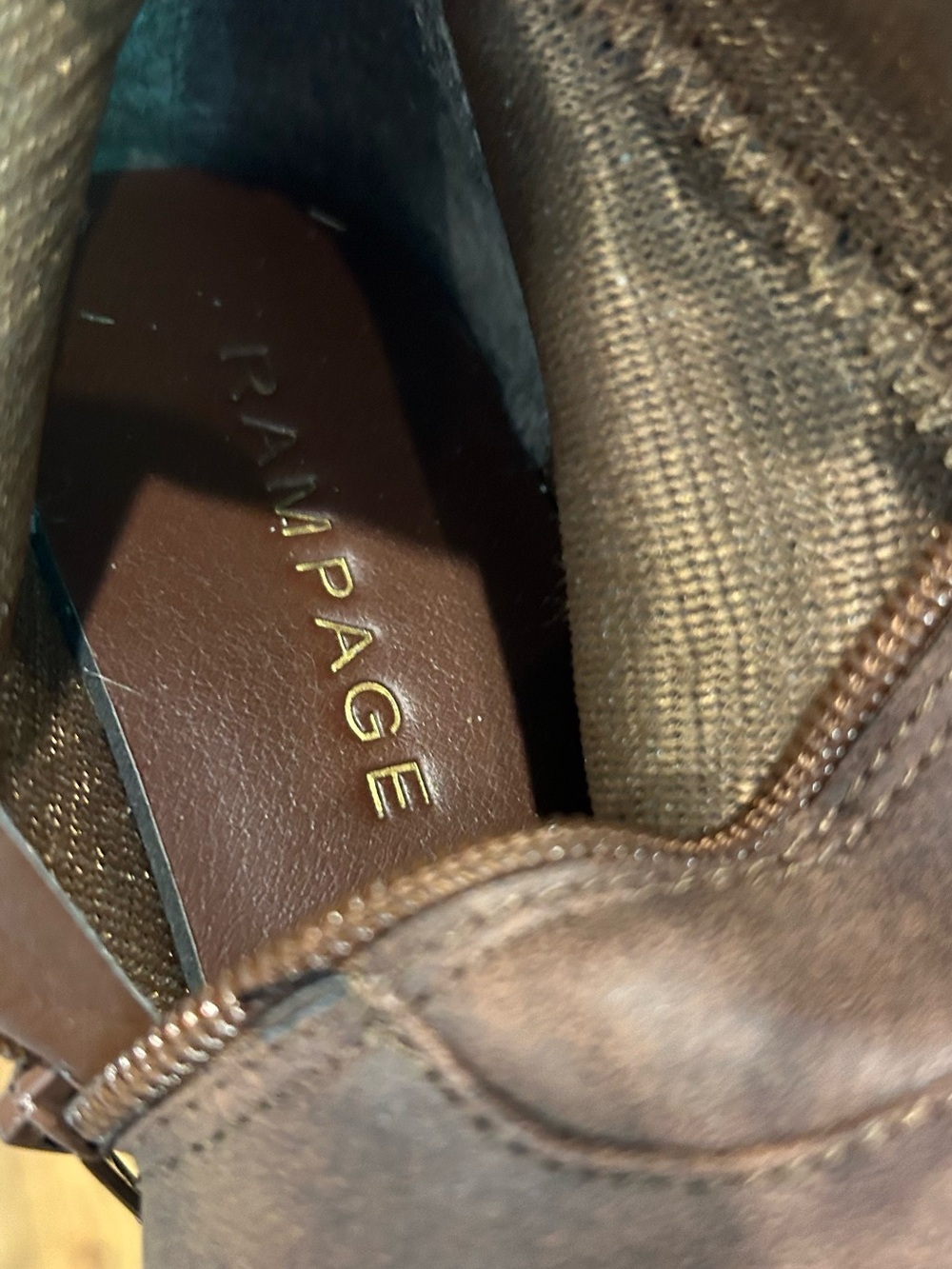 Rampage Brown Over-the-Knee Faux Leather Boots - Picture 3 of 6